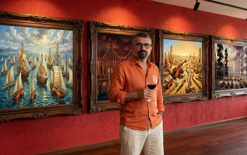 BOĞAÇ YÜZGÜL’ÜN ‘MELODİMGELER’ SERGİSİ SANATSEVERLERLE BULUŞTU