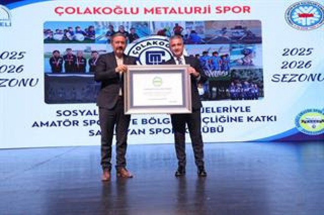 GENÇLİĞE VE AMATÖR SPORA VERDİĞİ DESTEK ÖDÜLLE TAÇLANDI