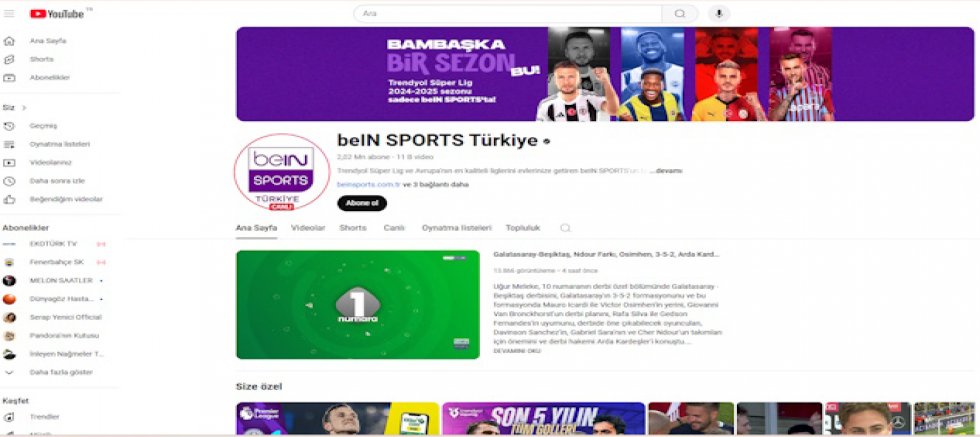 BEIN SPOR’UN BÜYÜK BAŞARISI