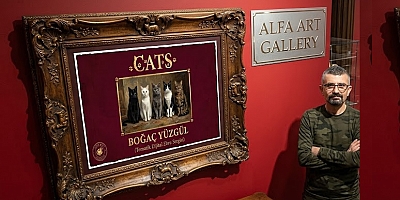 BOĞAÇ YÜZGÜL'ÜN KEDİLERİ SANATSEVERLERLE BULUŞTU