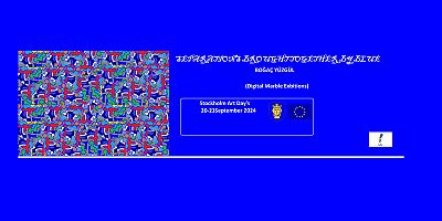 DİJİTAL EBRU SANATÇISI BOĞAÇ YÜZGÜL’ÜN ‘MAVİYLE KAVUŞULAN AYRILIKLAR’ SERİSİNDEN DÖRT ESER STOCKHOLM SANAT GÜNLERİ KAPSAMINDA STARS&HOUSE ART STOCKHOLM’DE SERGİLENMEYE BAŞLADI